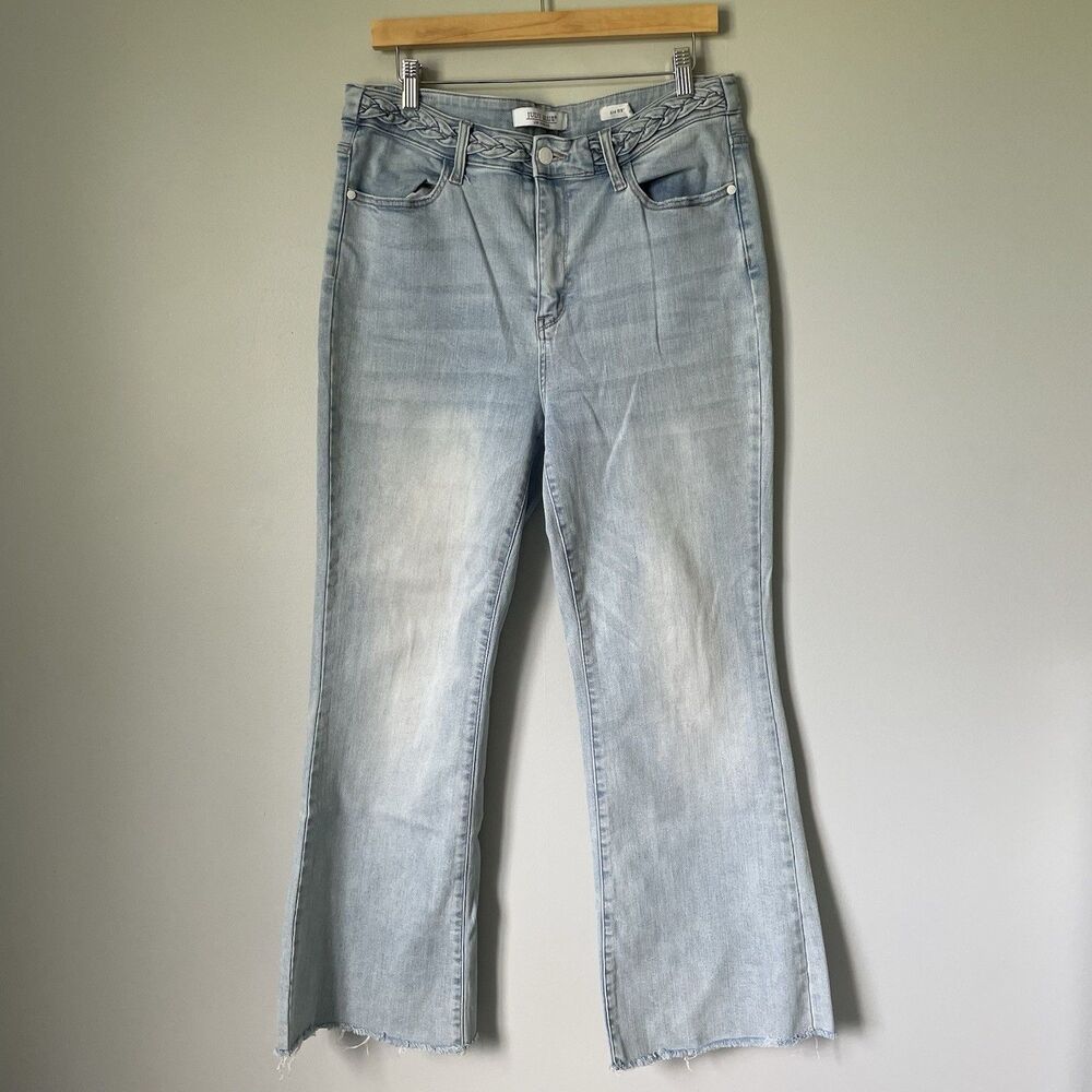 Judy Blue High-Rise Flare Boot Cut Denim Jeans Light Wash Blue Women's Size 13